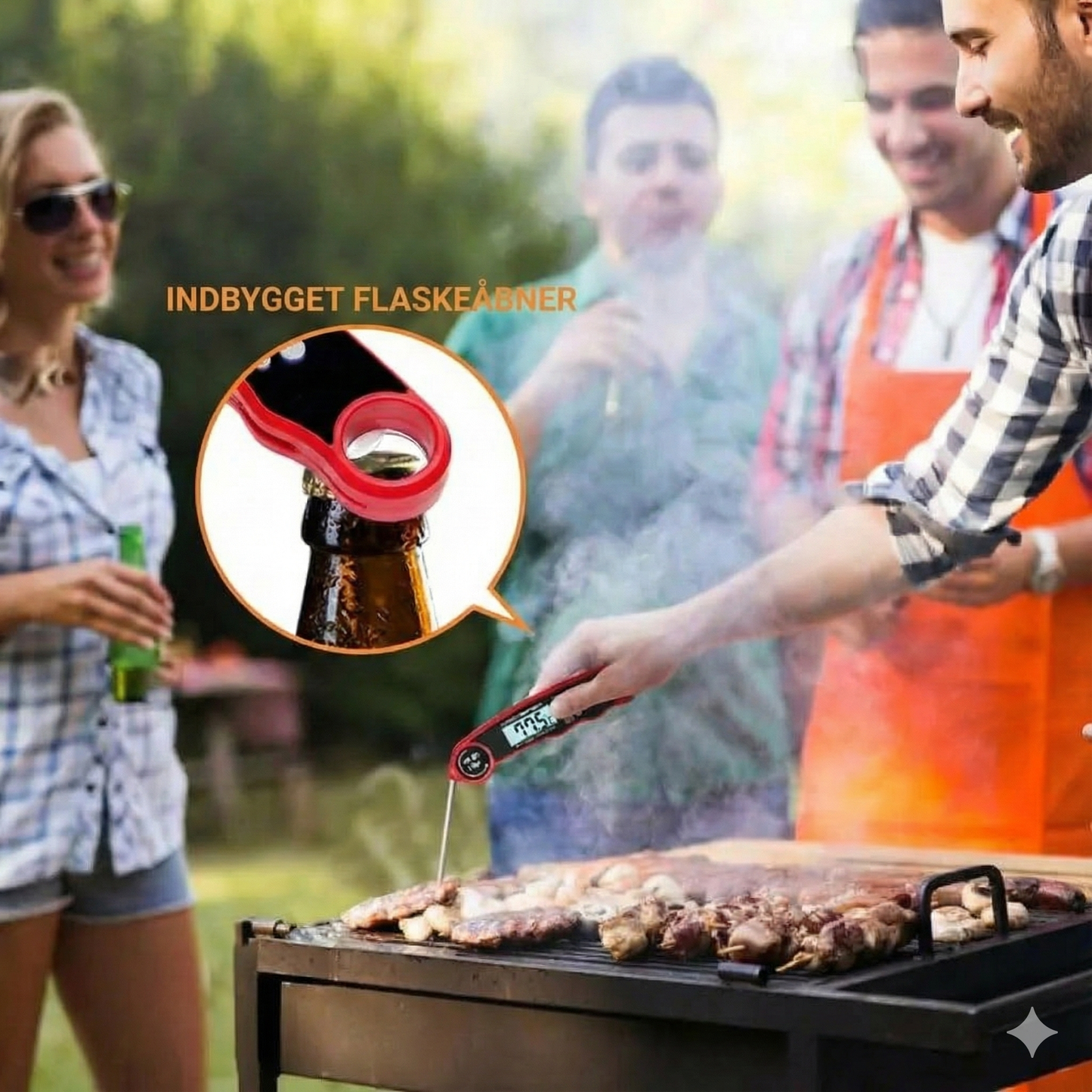 Digitalt madtermometer med øjeblikkelig aflæsning