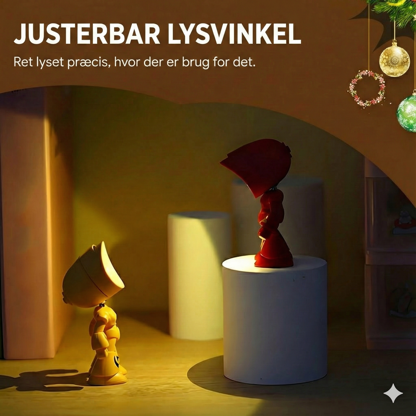 Mini kreativ robot bordlampe