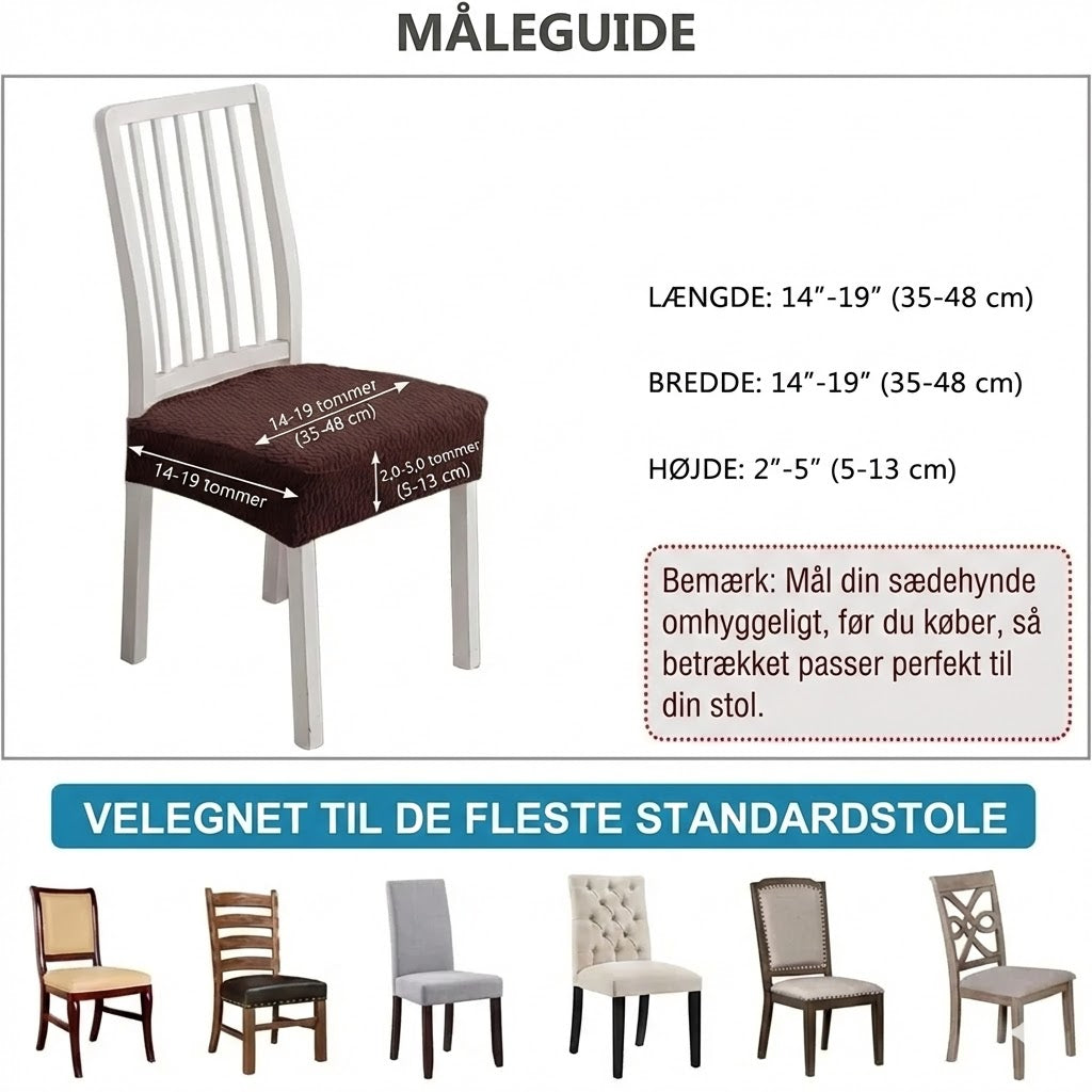 Vandtæt jacquard-stolebetræk: Stilfuldt & pletfrit