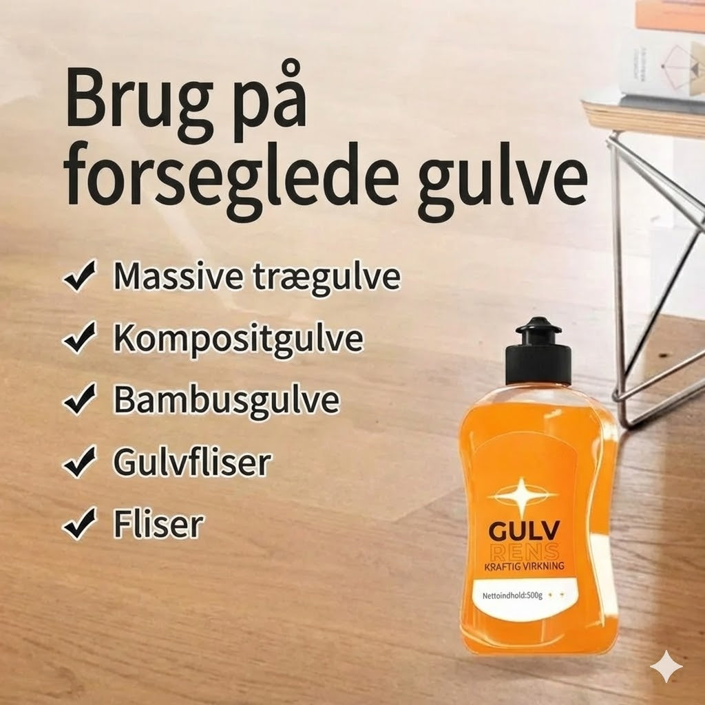 Koncentreret gulvrengøringsmiddel: 99,9 % antibakteriel & øjeblikkelig glans