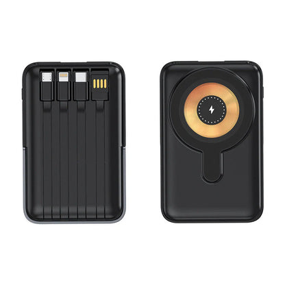 Magnetisk trådløs powerbank 10000 mAh hurtigoplader med mobilholder