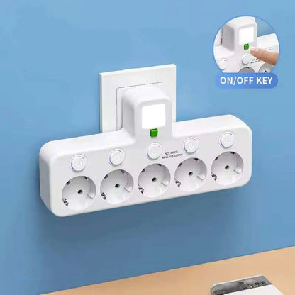 Pladsbesparende stikdåse med lys og USB