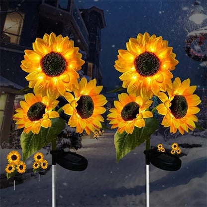 Vandtætte solcellelamper (3 solsikkelamper)