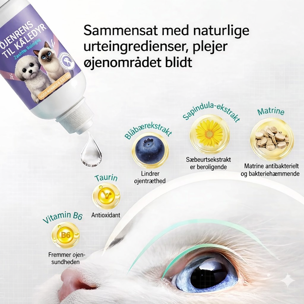 Mild øjenskyl til hunde og katte