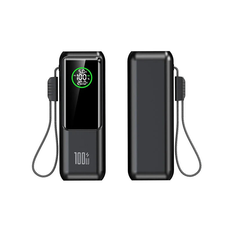 Powerbank med indbygget kabel