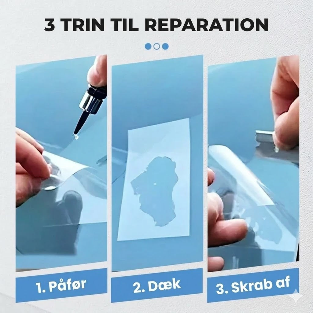 Glasreparationssæt til revner