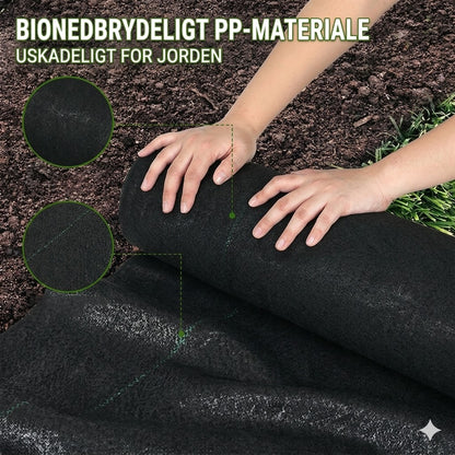 Biologisk nedbrydelig ukrudtsdug
