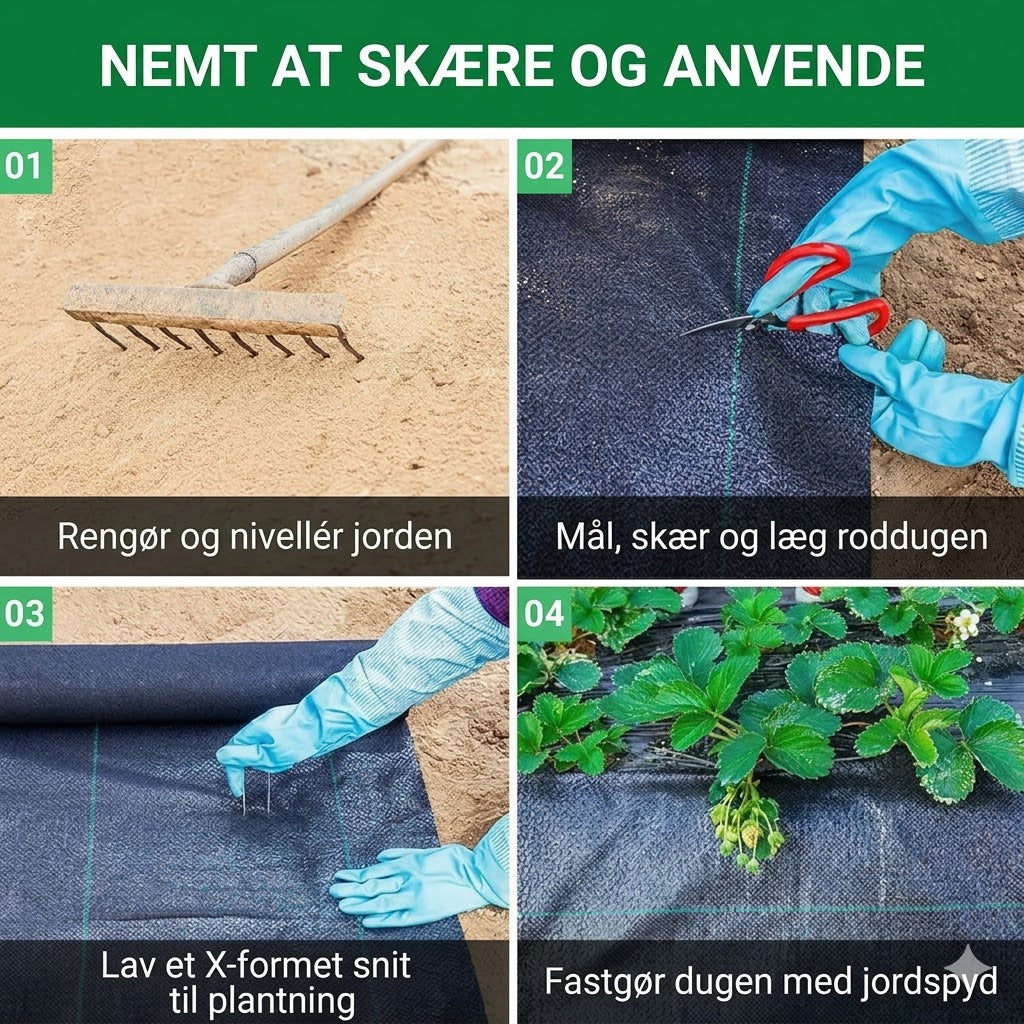 Biologisk nedbrydelig ukrudtsdug