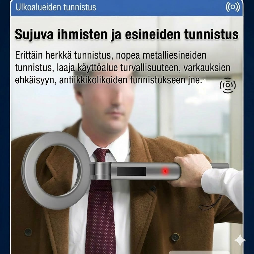 LED-blinkende alarmmetaldetektor