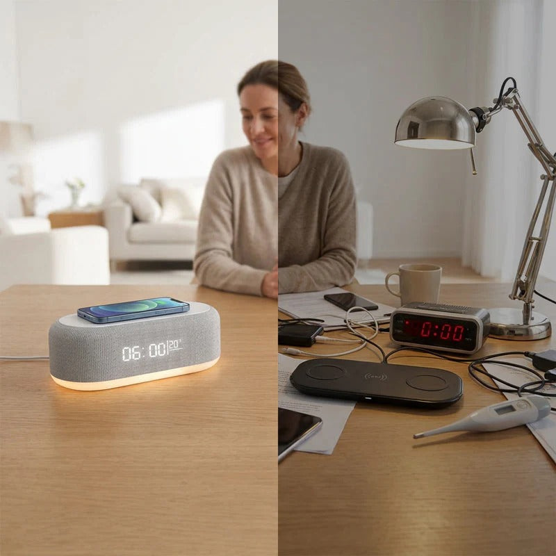 Alt-i-én 6-i-1 trådløs 15 W ladestation
