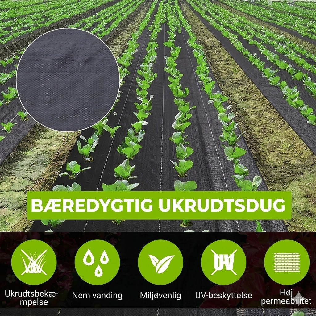 Biologisk nedbrydelig ukrudtsdug