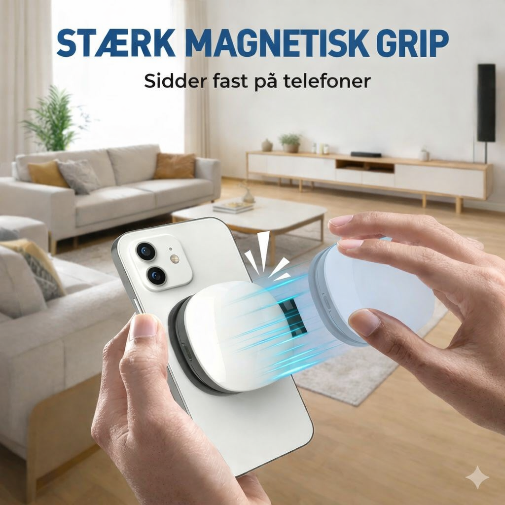 3-i-1 telefonstativ, spejl og magnetisk selfie-lys