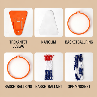 Transportabel basketballkurv i plast