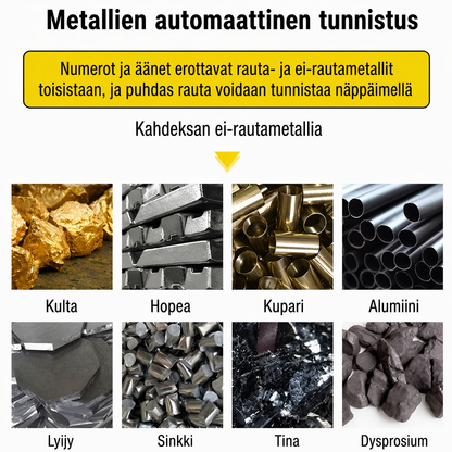 LED-blinkende alarmmetaldetektor