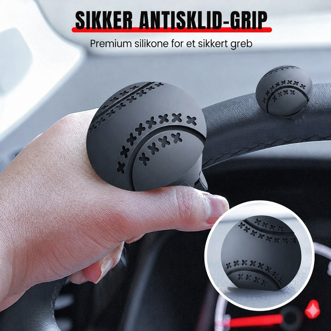 Skridsikkert silikonegreb