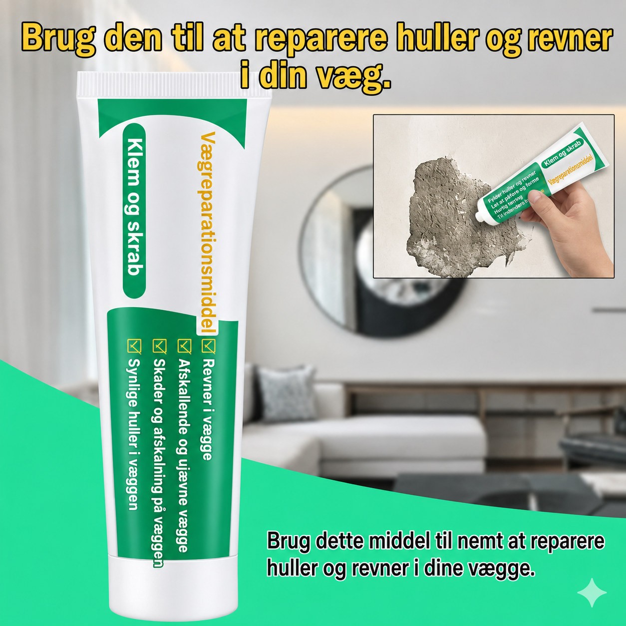 Giftfrit vægreparationsmiddel