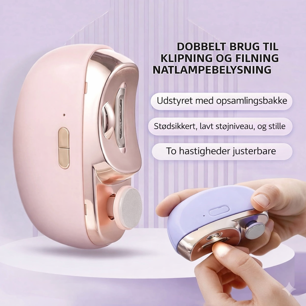 3-i-1 elektrisk poleringsmaskine og automatisk negleklipper