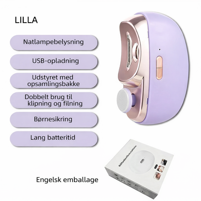 3-i-1 elektrisk poleringsmaskine og automatisk negleklipper