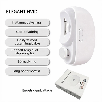 3-i-1 elektrisk poleringsmaskine og automatisk negleklipper