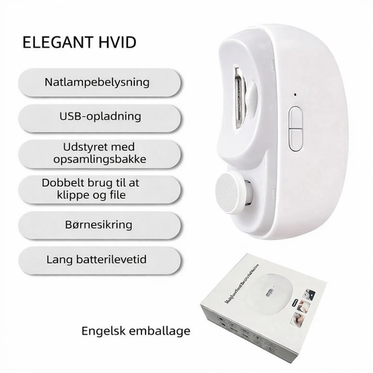 3-i-1 elektrisk poleringsmaskine og automatisk negleklipper