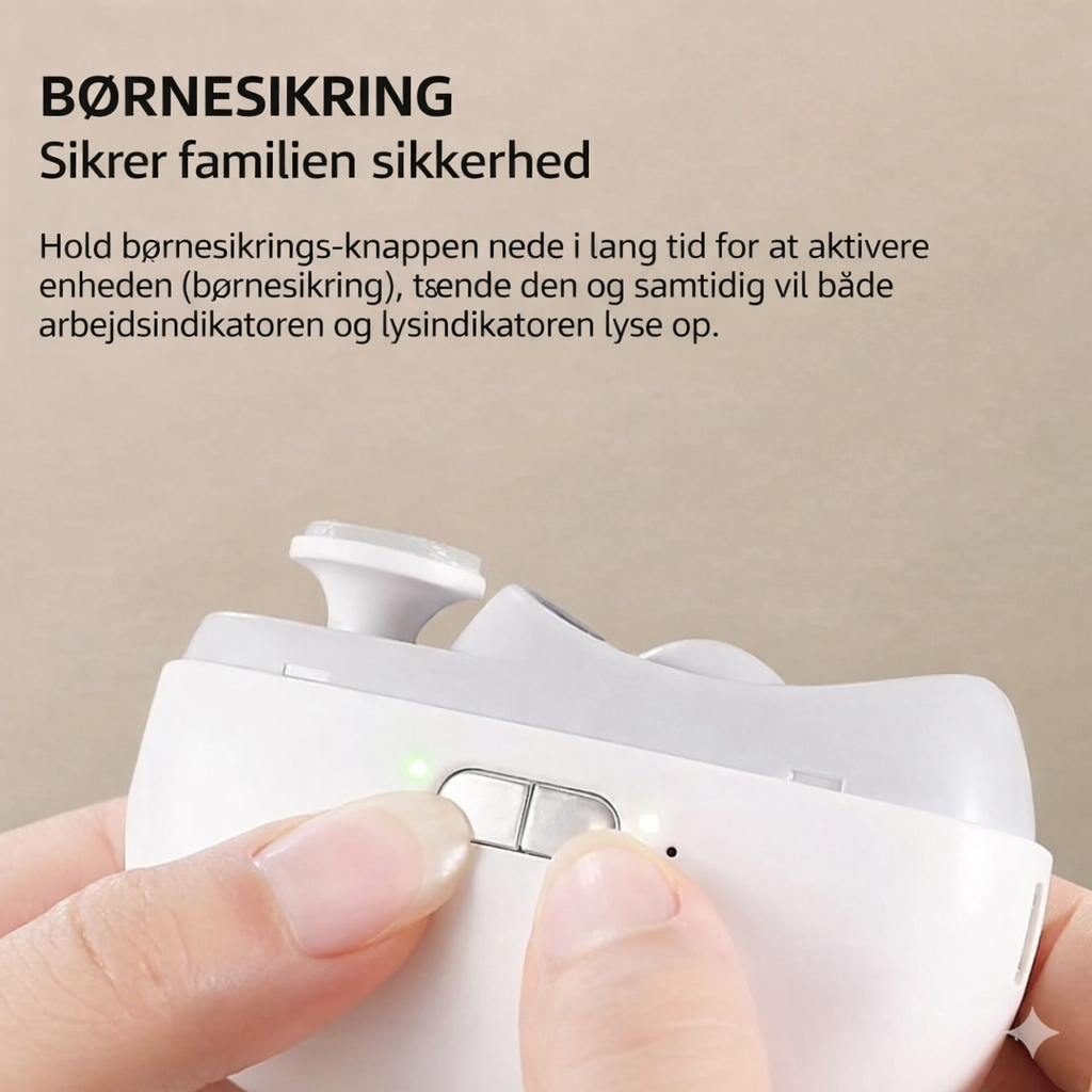 3-i-1 elektrisk poleringsmaskine og automatisk negleklipper