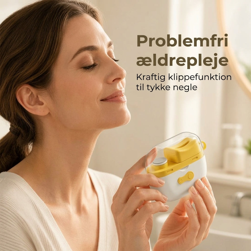 Elektrisk negleklipper med neglefil
