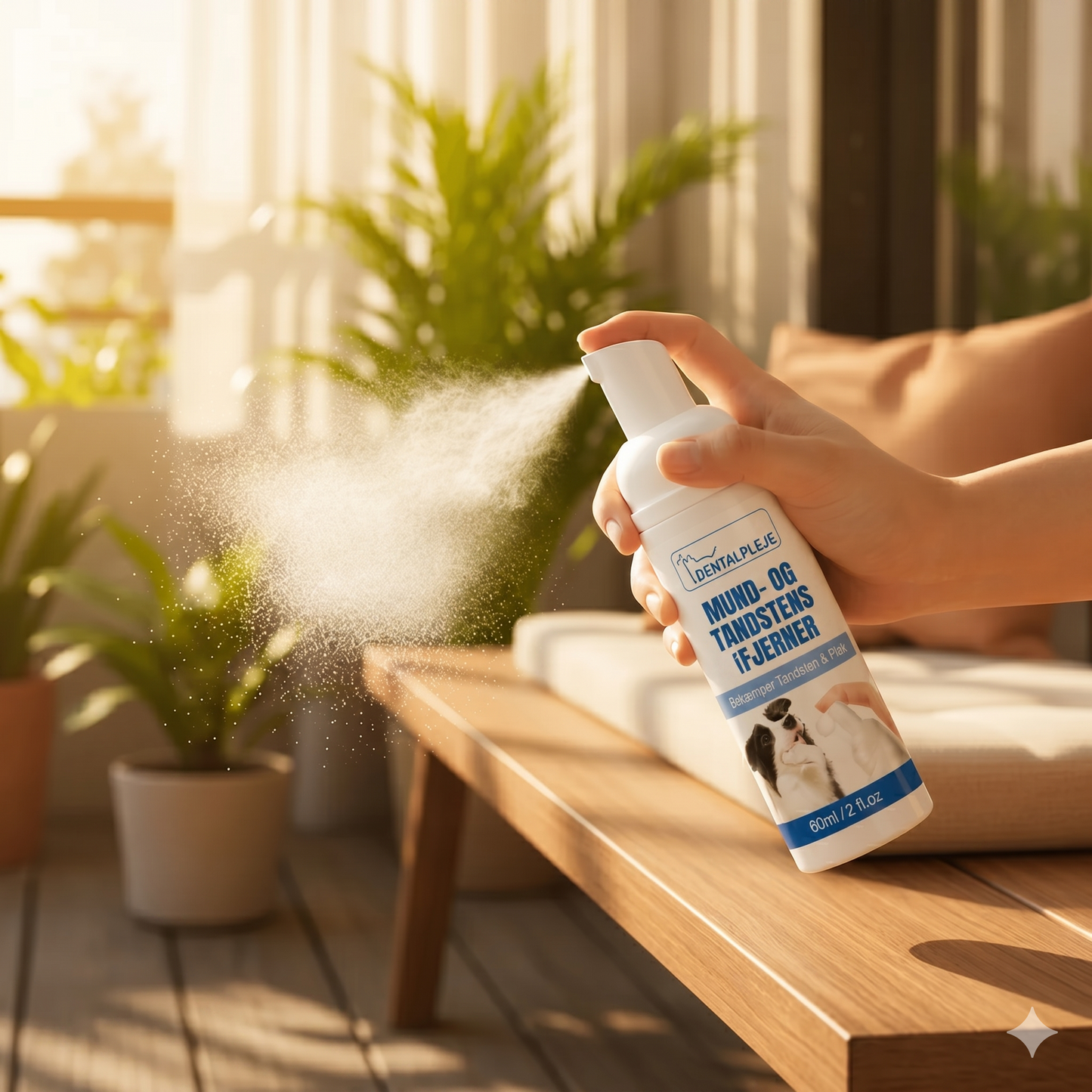 Tandstensfjerner-spray til hunde & katte