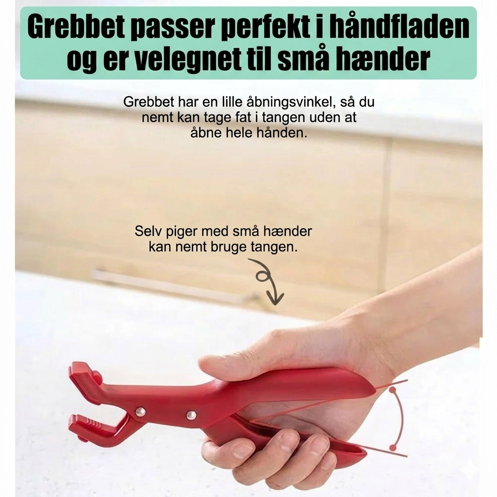 Multifunktionel skålholder-clip mod forbrænding