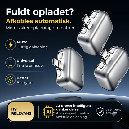 Opladerblok med automatisk slukning og overopladningsbeskyttelse