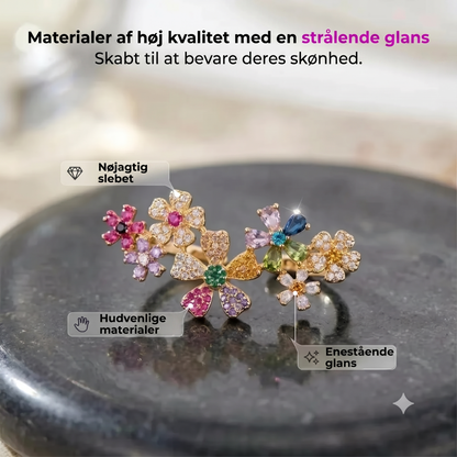 Sæt med 2 blomsterøreringe