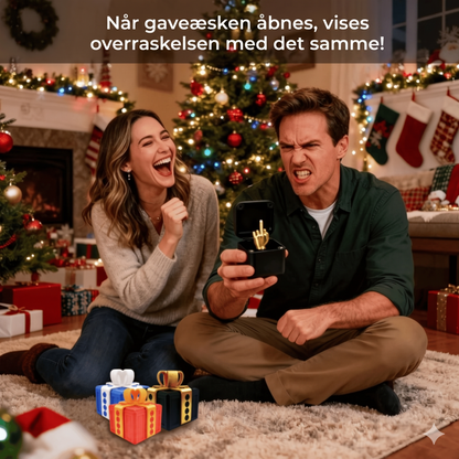 Spøg-gaveæske – overraskelse med skjult langfinger