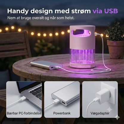 UV-myggelampe – med USB, kemikaliefri, ultrastille