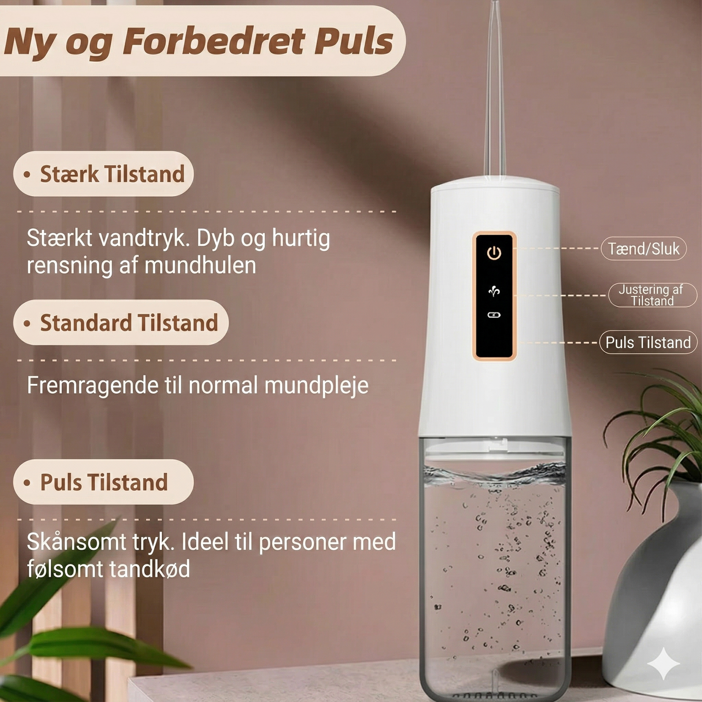 Bærbar vandflosser