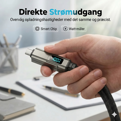4-i-1 digitalt display nøglering opladerkabel