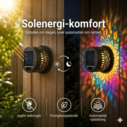 Mandala solcellelampe - Smuk projektion & IP65 vandtæt