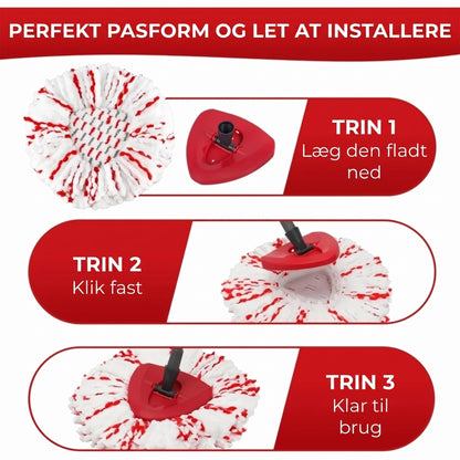Tretekstureret mikrofiber-moppehoved