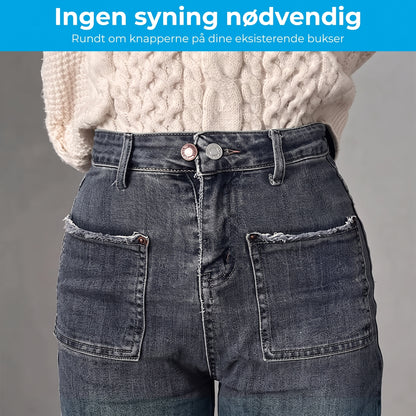 Metalknapforlængere til bukser sæt med 10 stk.