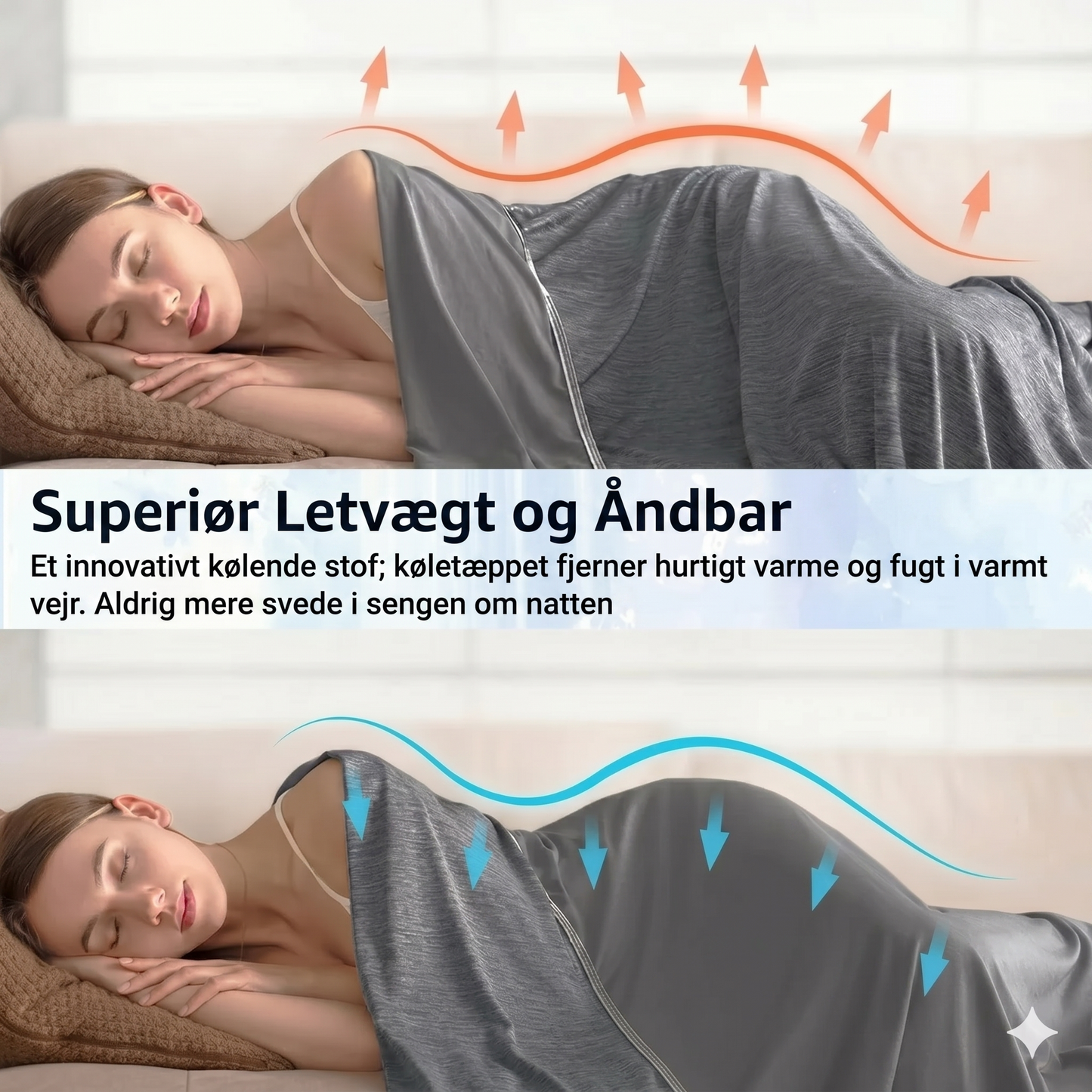 Køleteppe til varme sovere