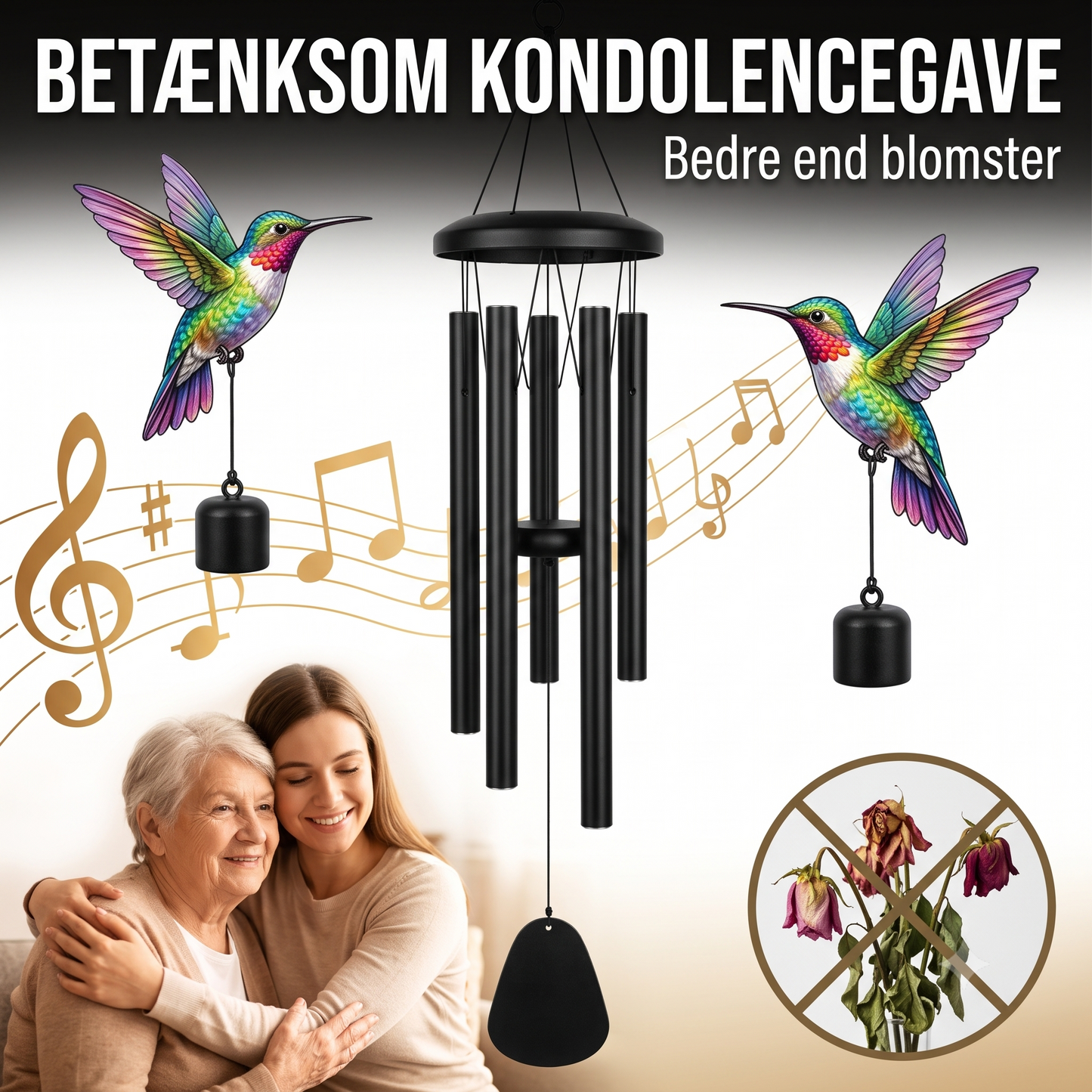 Vintage metal-minde-vindspil til haven