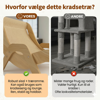 2-i-1 sisal kradsemøbel til katte
