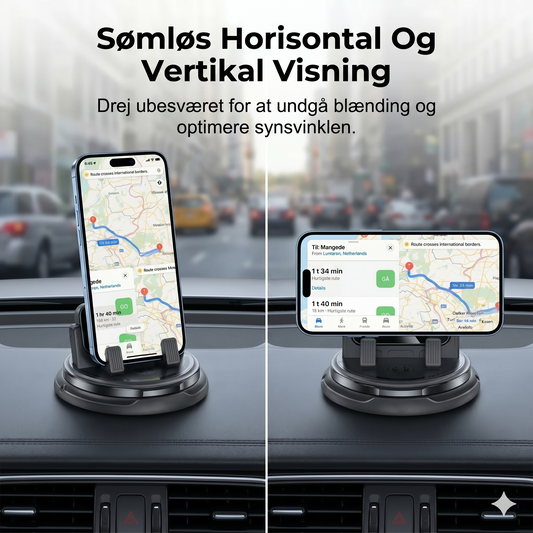 360° drejbar telefonholder til instrumentbrættet