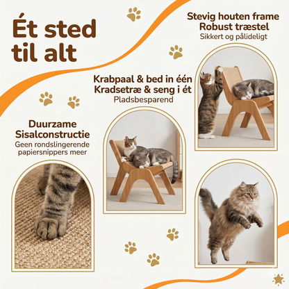 2-i-1 sisal kradsemøbel til katte