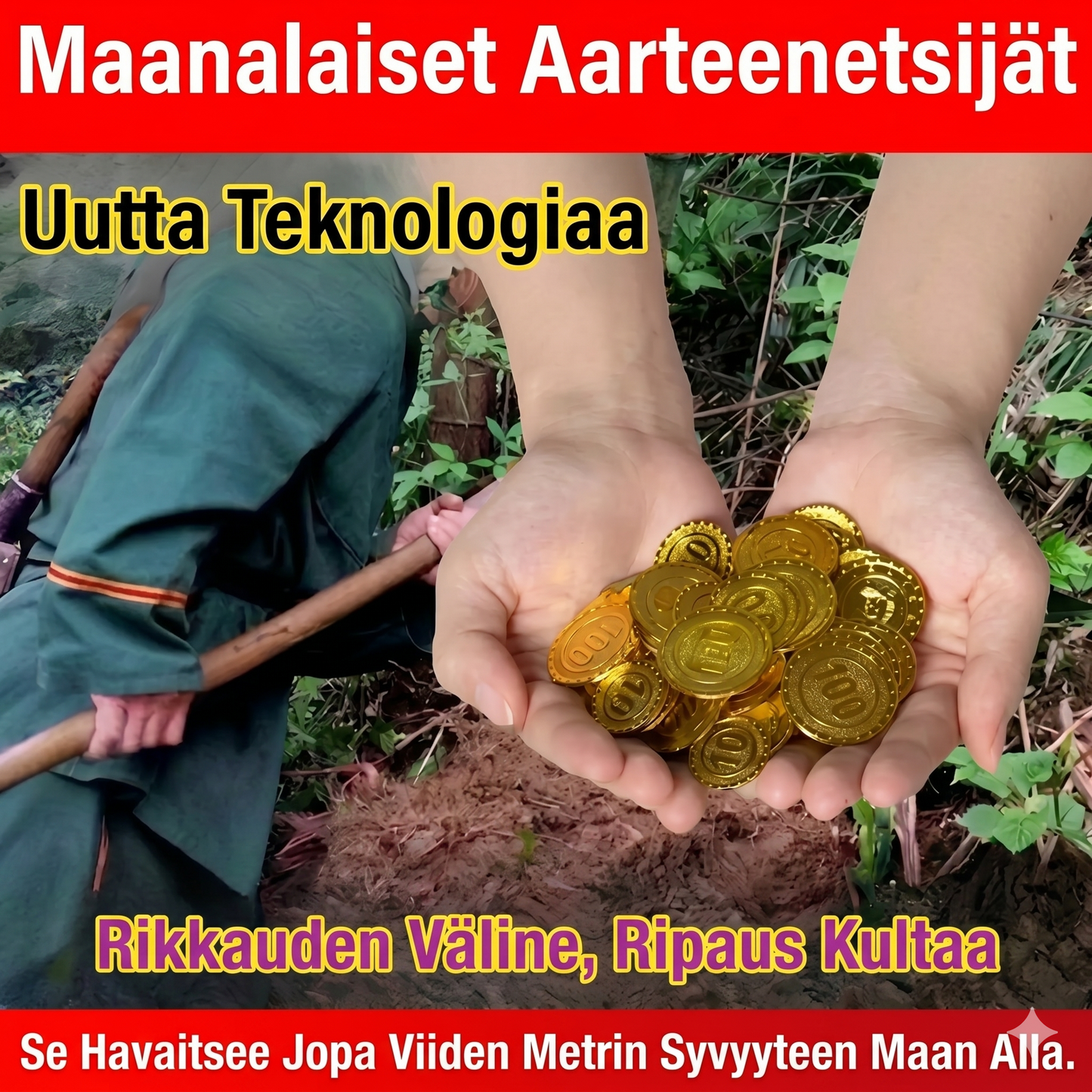 LED-blinkende alarmmetaldetektor