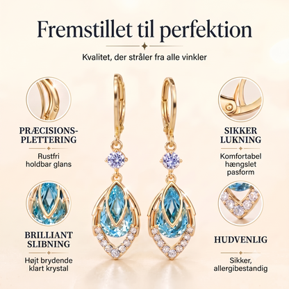 Himmelsblå hængeøreringe