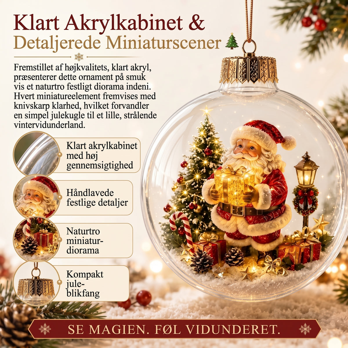 VinterMagi oplyst miniature-juledekoration
