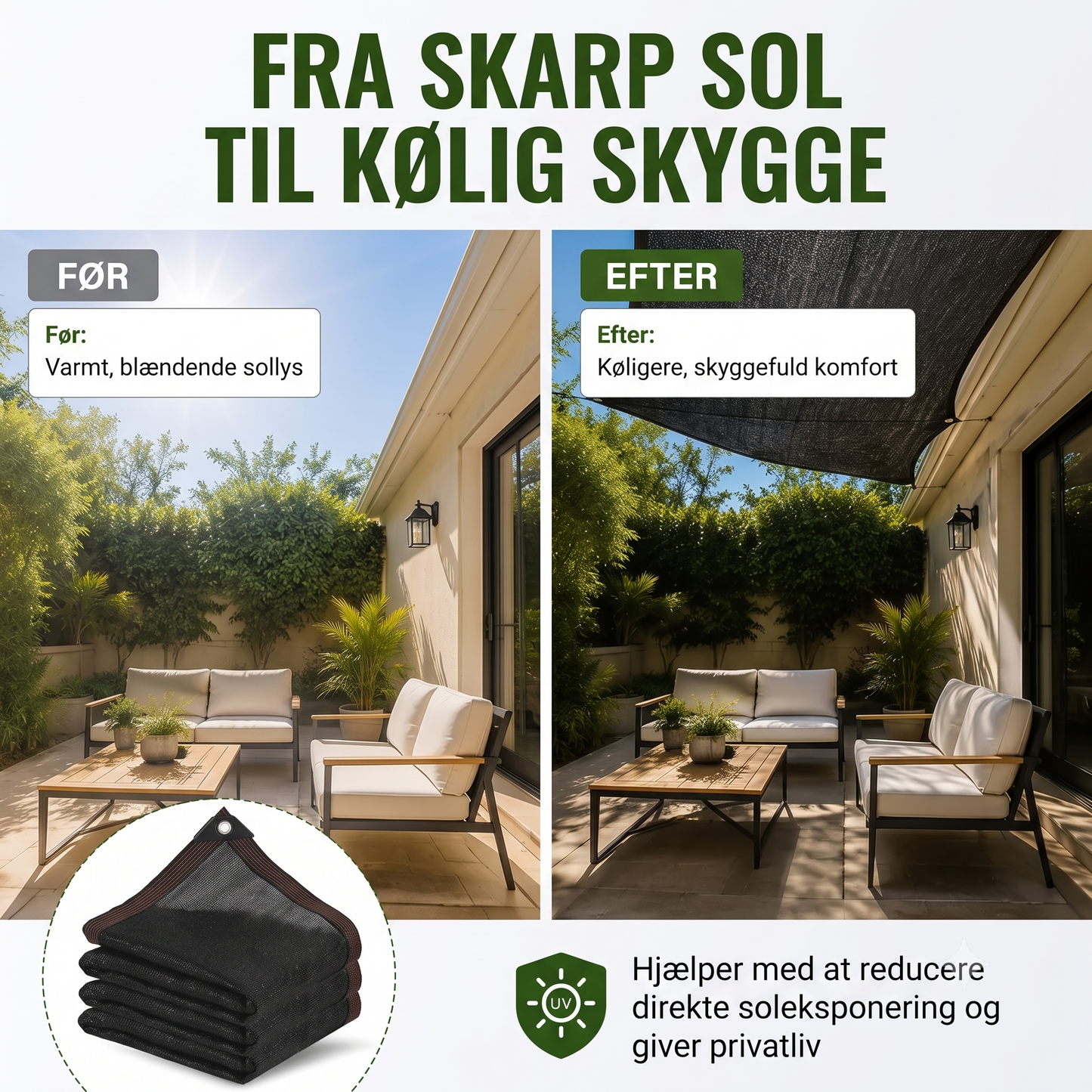 Solbeskyttende privatlivsnet