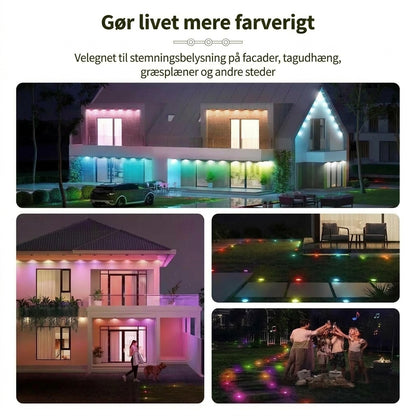 Smart RGB-lyskæde til udendørs brug med appstyring