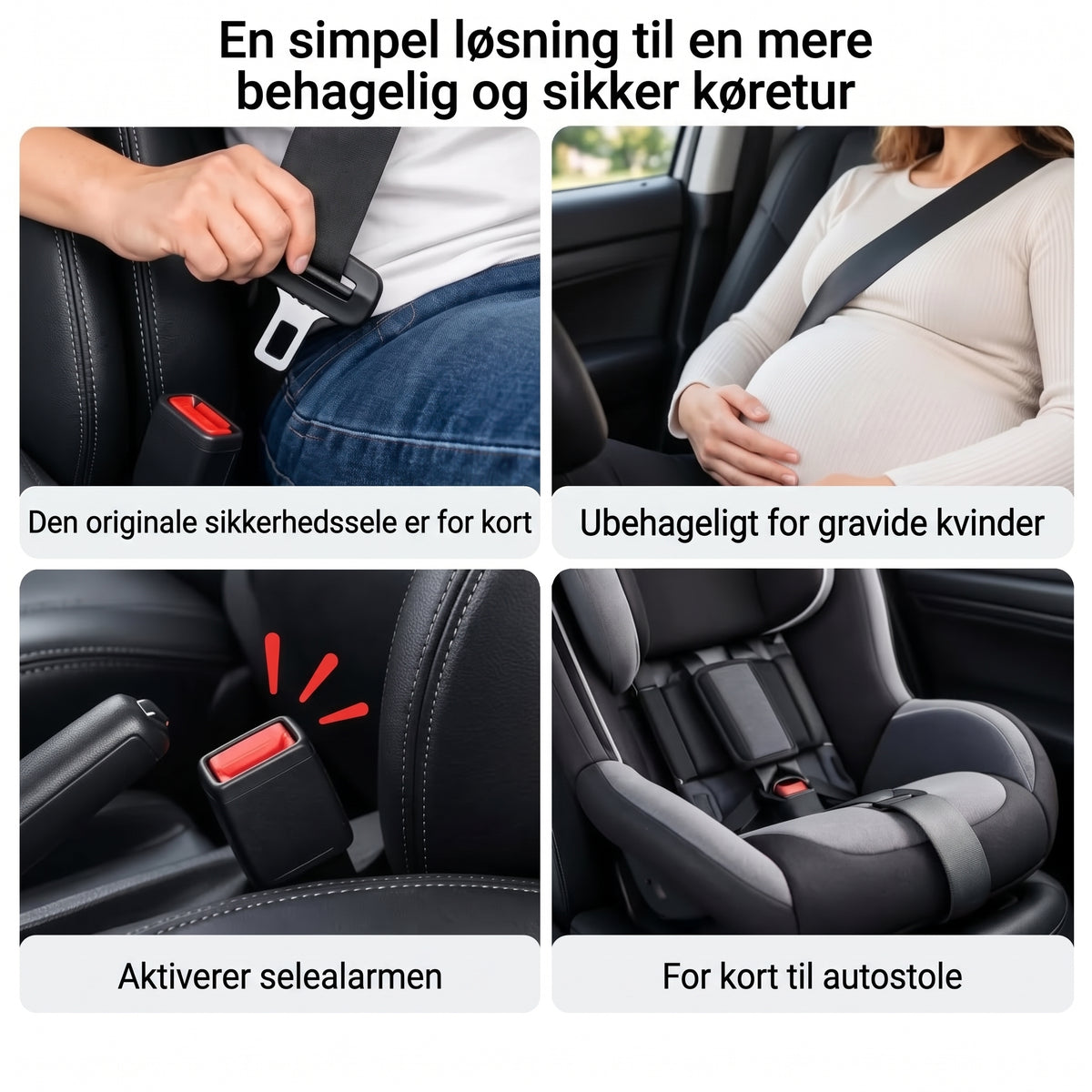 Drejelig seleforlænger til bil