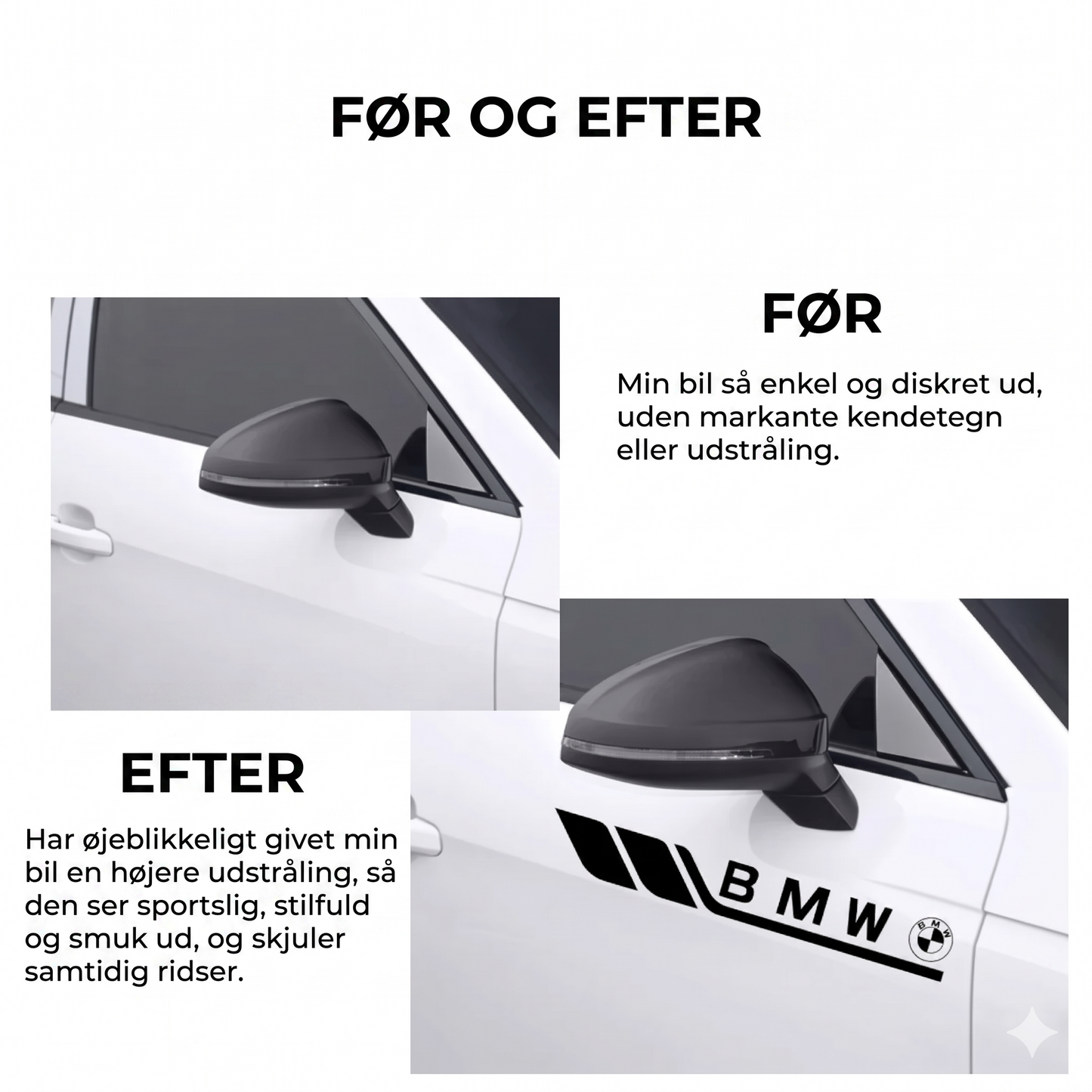 Dekorative bildekaler (4 stk.)
