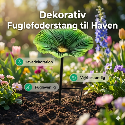 Farverigt fuglefoderbræt til haven